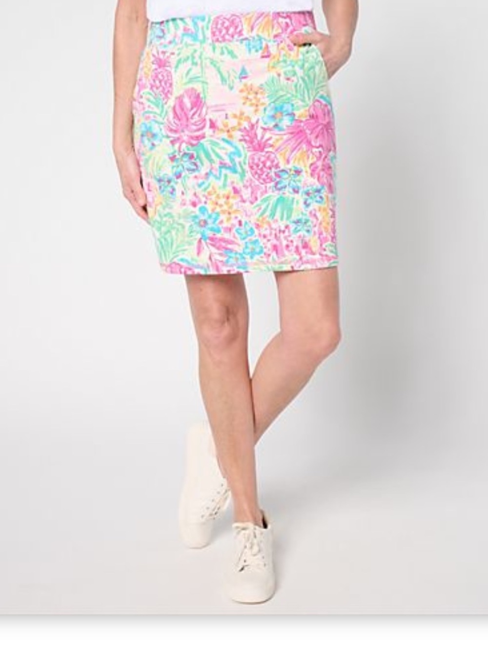 Belle by Kim Gravel 
Preppy French TerrySkort-Palm Beach